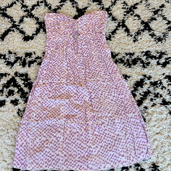 Tiare Hawaii Dresses & Skirts - Tiare Hawaii Pink and White Strapless Dress/Cover up
